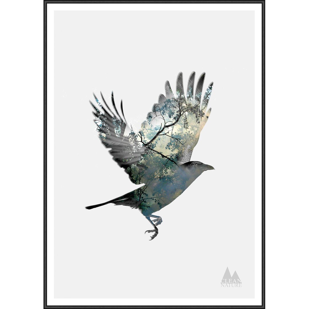 Gerahmtes Poster Bird, Grafikdruck