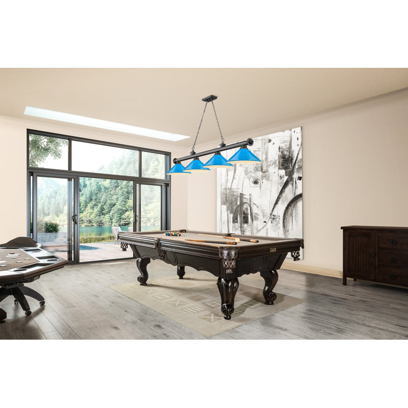 Billard 4 lumières Annaleisa, Bleu électrique