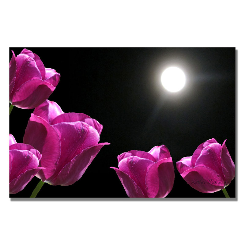 Tulips in the Moonlight Fine Art Canvas Print