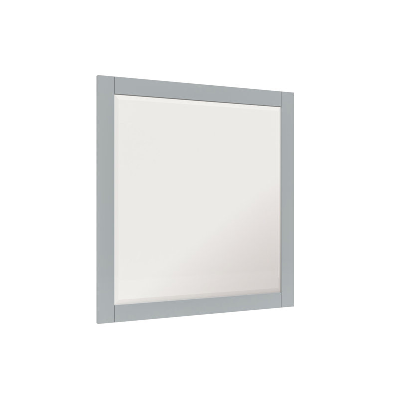 Bernharda l 34 po x H 32 po Miroir de salle de bain rectangulaire à montage en surface moderne et contemporain gris Empire