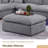 Modular Sectional Sofa, Oversized Cloud Couch With Deep Seats, Soft Fabric Cushions-1028971634-1028971629