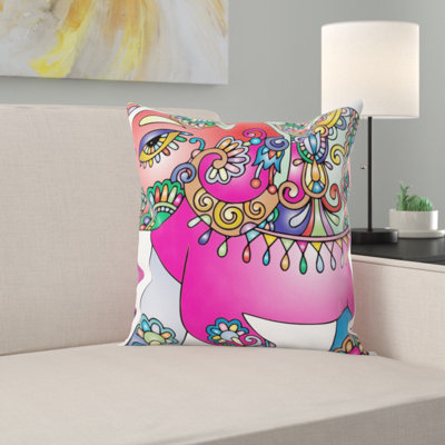 Elephant Square Pillow Cover & Insert