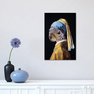 " Squirrel with a Pearl Earring " Painting