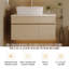 Meuble-lavabo simple 31,5 po avec lavabo vasque, plateau en bois multi-couches, rangement classifié, mécanisme de fermeture en céramique moderne à placage en douceur dans les unités de rangement
