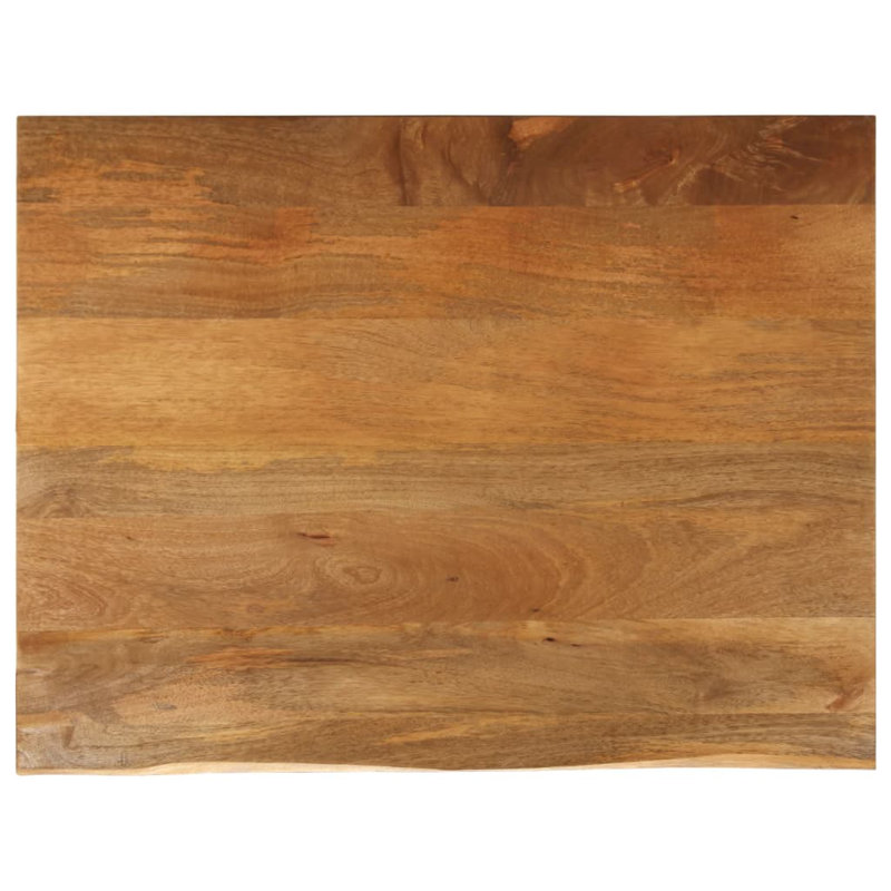 vidaXL Table Top Oak Solid mango wood with an oak finish Small Durable, 1" H x 39.4" W x 31.5" D