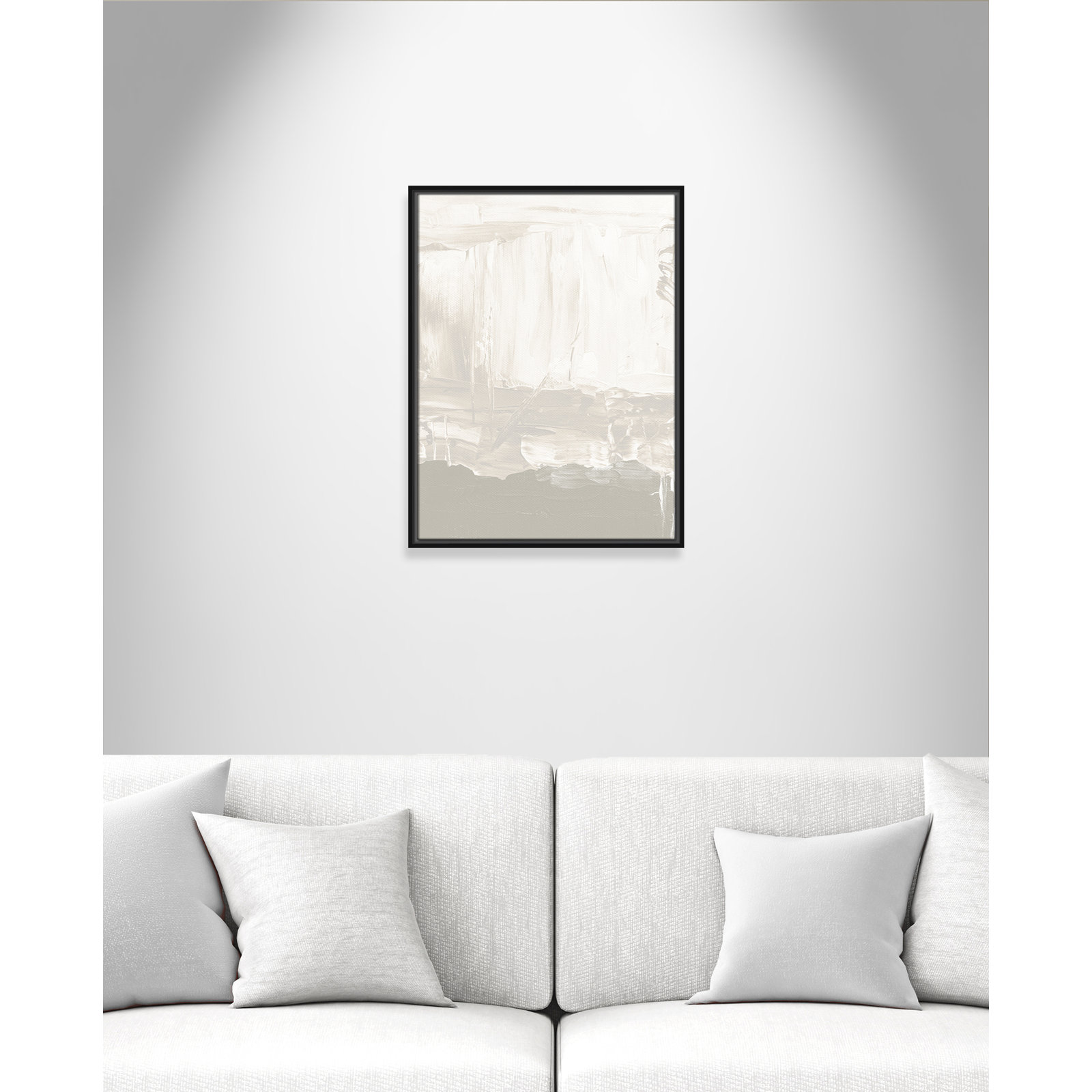 Albie "Taupe Abstract" Print, Black, 25.5" H x 19.5" W
