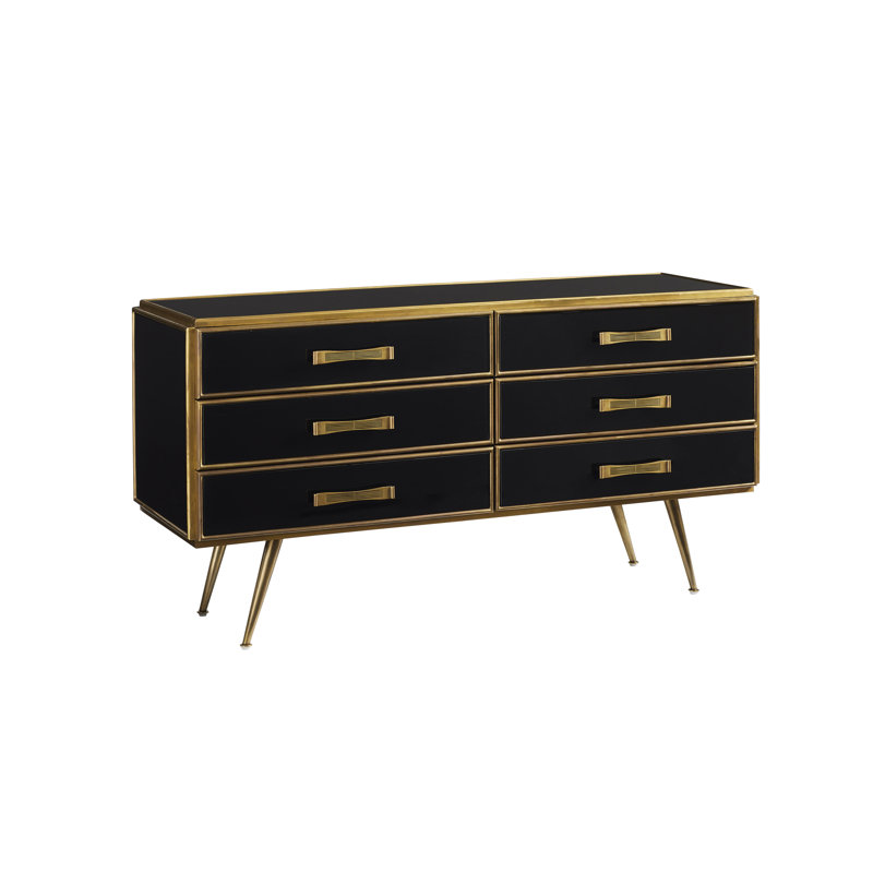 Dean 6 Drawer 60" W Double Dresser