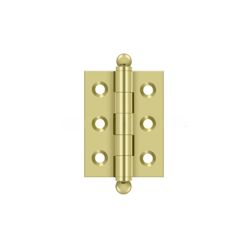 10'' x 10'' Solid Brass Traditional Hinge, Polished Brass, 2" H x 1.5" W