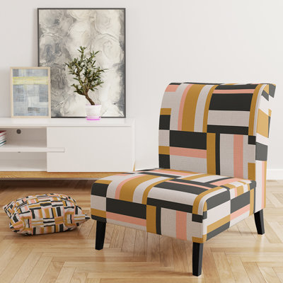 Fauteuil de chambre rembourré Mid-Century
