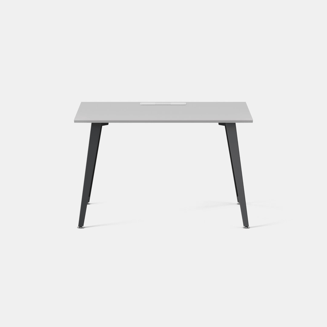 Writing Desk, 30" H x 48" W x 24" D, Charcoal, Fog