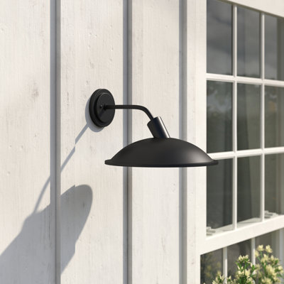 Petite applique murale d'extérieur 1 lumière Bourke - Zinc vieilli