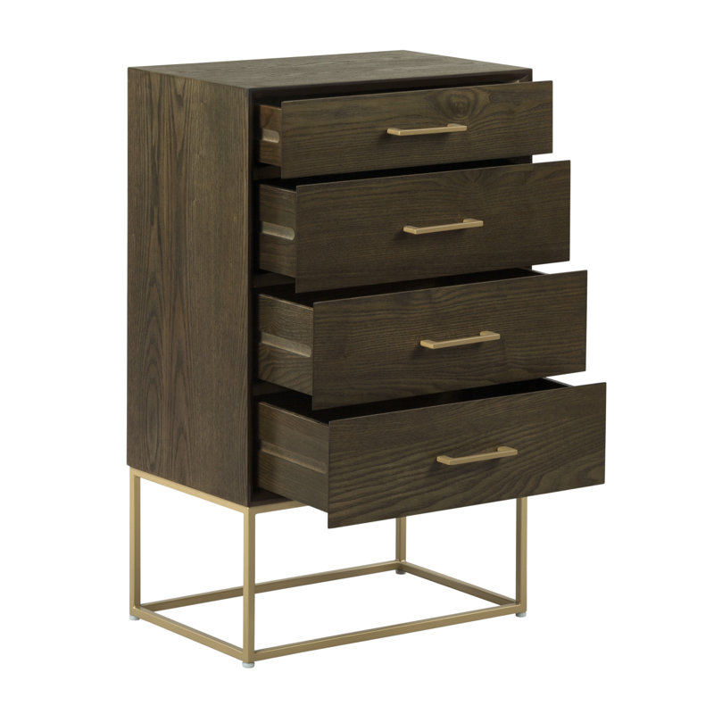 Commode 4 tiroirs Tommy Hilfiger Franklin, noyer