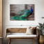 Élégant paon bleu sur toile-2034608563