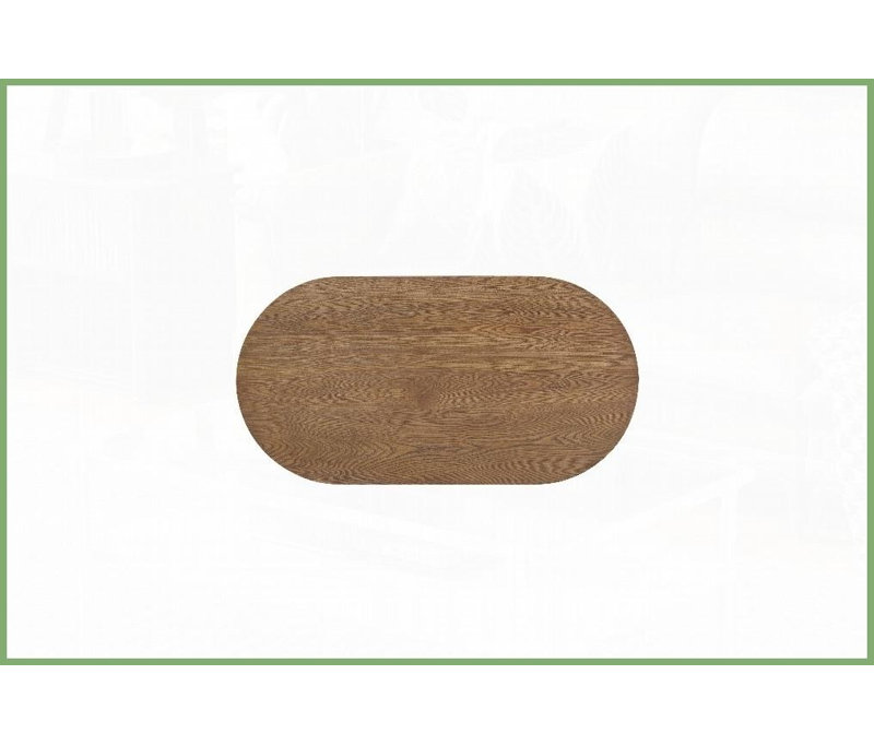 Table basse en placage d'orme au fini latte avec tablette de rangement, design moderne et doux pour le salon