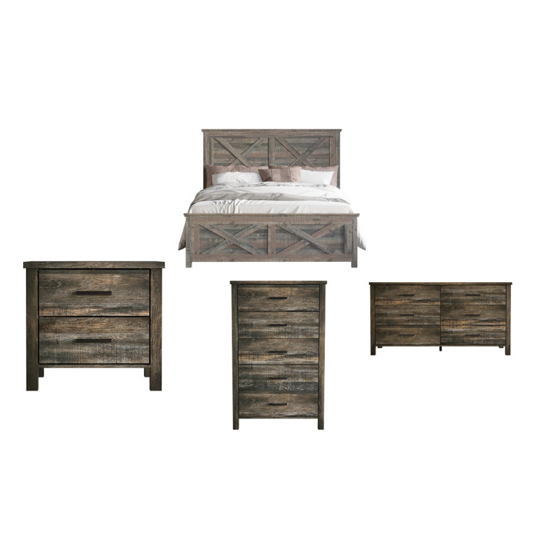 Ensemble de chambre à coucher 4 pièces Mader