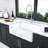 White Ceramic Sink 30 Inch - Apron Front For Kitchen Reversible Single Bowl And Elegant Style Durability