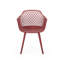Chaise de coquelicot pour l'extérieur pour l'extérieur: fabrication stable en polypropylène rouge de 23,49 po X 20,54 po 32,15 po Sièges Modern Vibe: résistants aux intempéries-1045395797