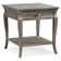 Luna Solid + Manufactured Wood End Table with Drawer in Gray