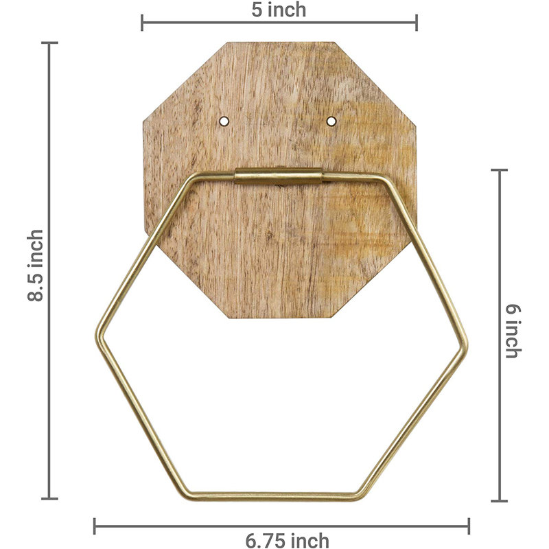 Handcrafted Mango Wood Hand Towel Ring
