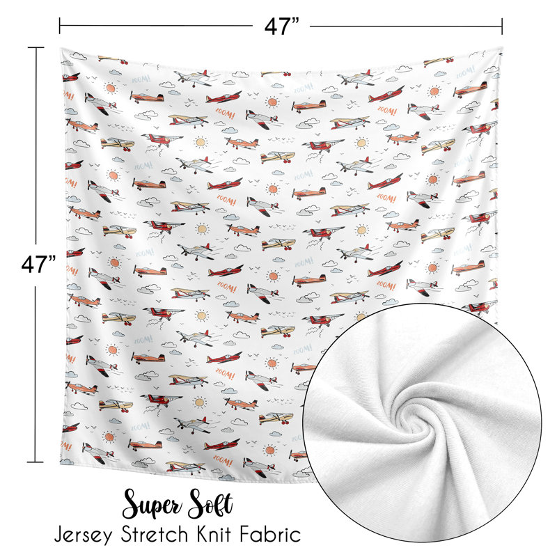 Couverture pour bébé rouge et bleue Air Swaddle par Sweet Jojo Designs