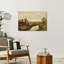 Rustic Stream And Fields Peaceful Rustic Serene Landscape Nature Wall Art Print by Mathieu - Wrapped Canvas Print-1453305252