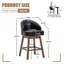 Chaise de bar pivotante en similicuir à hauteur de comptoir simple en similicuir par pour îlot de cuisine, sièges d'appoint de style classique