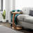 InterGo C-Shaped Round End Table with Rolling Wheels - Side Table Modern Design, Space-Saving Home Decor End Table for Living Room, Depali Coffee Table-1282446094