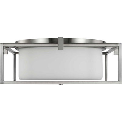 Plafonnier encastré carré unique 15,375 po 2 lumières Alexi