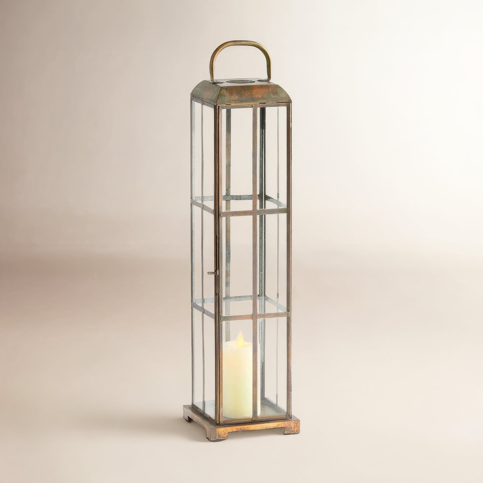 Castanon Lantern Candle Holder, 19.75" H x 4.75" W x 4.75" D