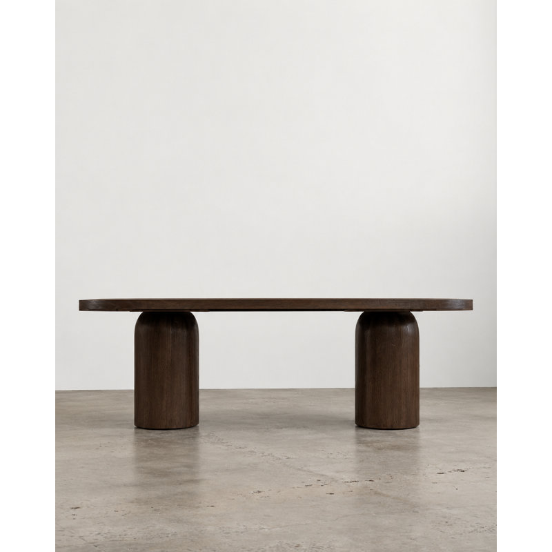 Syrah Solid Wood Dining Table, 95.75" W x 43.50" D x 30" H, Brown