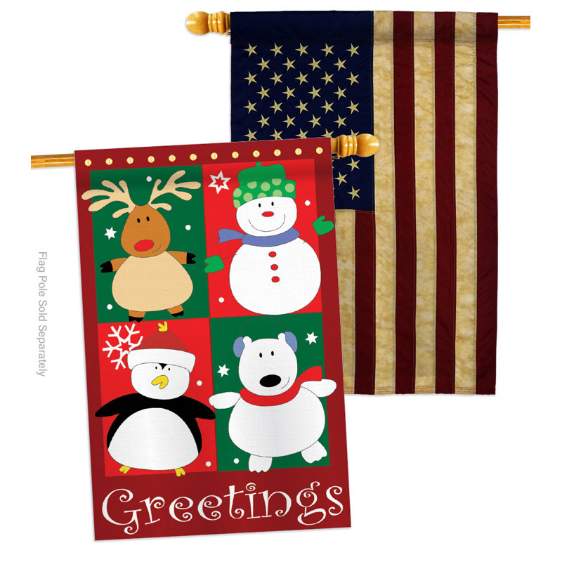 Drapeau de maison à 2 côtés en polyester / mélange de polyester 40 x 28 po