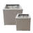 2-Piece Modern Assorted Square Gray Polyrattan Indoor Planter with Liner-443964350