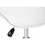 Chaise contemporaine ergonomique - aspect cuir blanc, hauteur de siège réglable, bureau moderne pivotant ergonomique pour ordinateur, base en métal