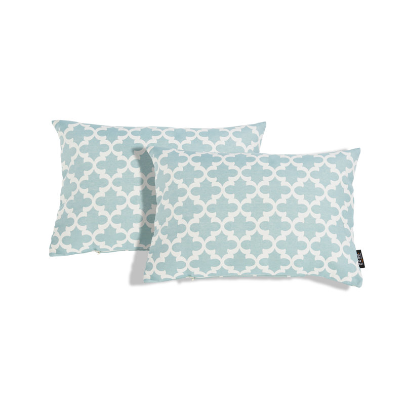 Milan Geometric Rectangular Cushion Cover, Mint