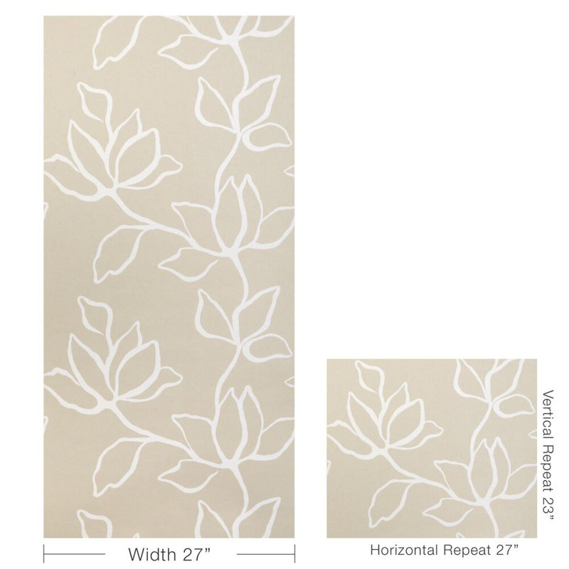 Floral Sketch Wp - Sage, Linen