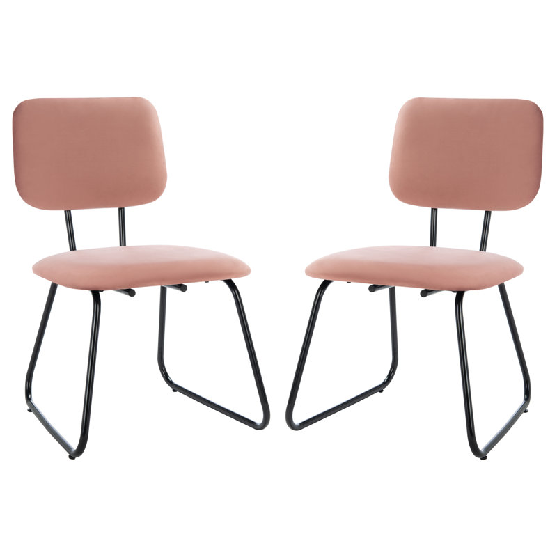 Fendley Velvet Side Chair, Dusty Rose Velvet