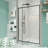 56-60" W x 71" H Piovt Swing Glass Shower Door,Pivot Frame Sliding Shower Door with 1/4"(6mm) Clear SGCC Tempered Glass,Matte Black Finish Shower Doors,Reversible Installation-122517061