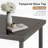 Aurora All-Weather Dark Gray Steel Outdoor Side Table