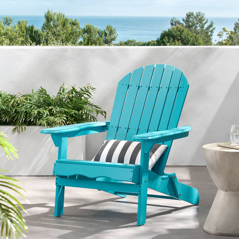 BELLWOOD ADIRONDACK CHAIR WEATHER RESISTANT CHAIR FOR OUTDOOR POOL GARDEN, Blue