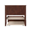 Lit plateforme en bois massif Nantucket avec pied de lit et gigogne-120232360-120232361