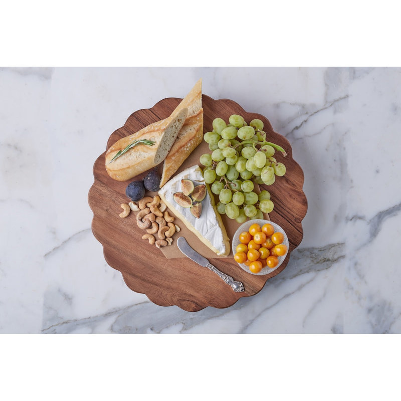 Scalloped Trivet Riser, Large Round, Natural