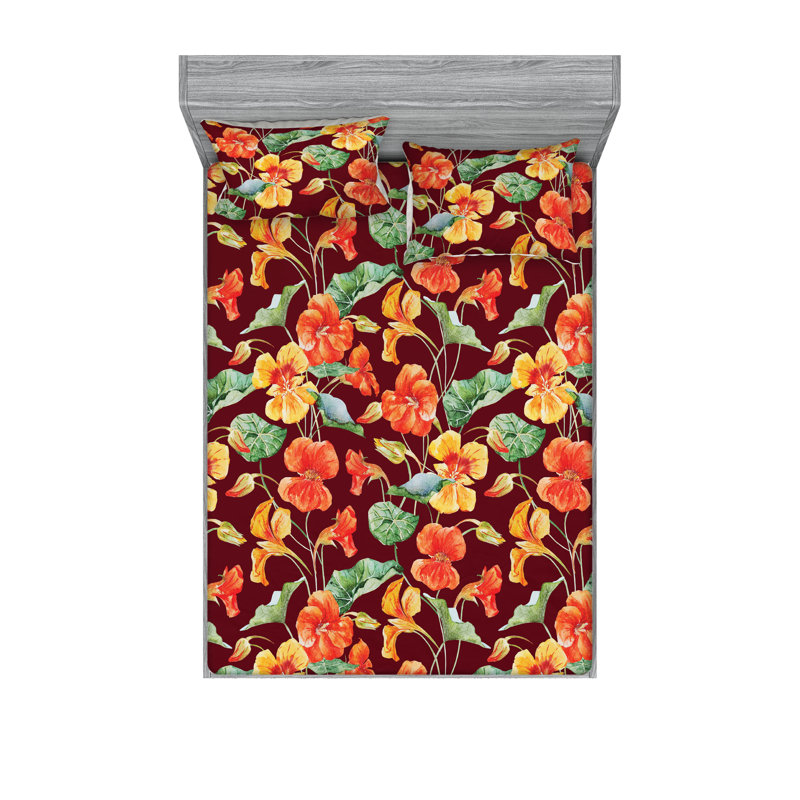 Drap-housse et taie décorative Ambesonne, Ensemble de draps très grand californien avec 2 t
