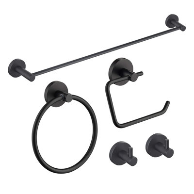 Circular 5 - Piece Bathroom Hardware Set