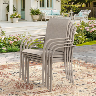 6-Person Rectangular Patio Dining Set With Umbrella