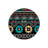 Black Multicolored Shapes Woven Base Modern Decorative Rug-977221593