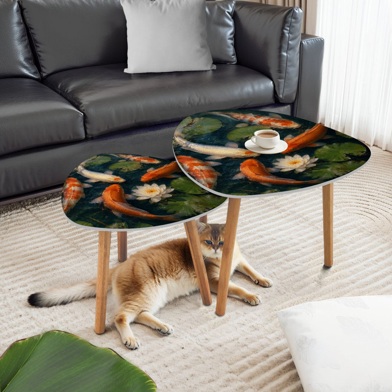 Ensemble de 2 tables basses gigognes Triangle