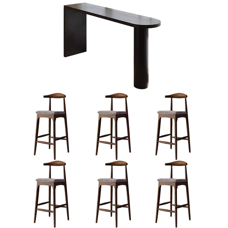 Small high bar table and chair, 41.3"H x 86.6"L x 17.7"W