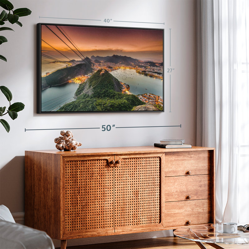 " Rio De Janeiro At Dusk Canvas Print " Print, 27" H x 40" W