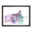 Colourful Abyssinian Cat in Abstract - Picture Frame Graphic Art Print-55686263-55686268