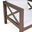 Fauteuil club, Perspectives du milieu du siècle, bois, gris + eau blanche - fabrication en bois de porte-queue de cheval, gaine en cuir